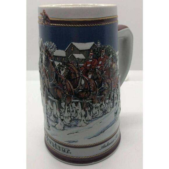 1989 Collectors Series Handcrafted Anheuser-Busch Inc Budweiser Ceramic Mug - Picture 1 of 6